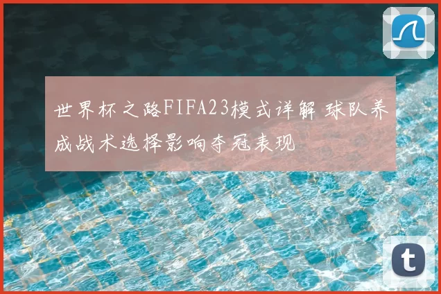 世界杯之路FIFA23模式详解 球队养成战术选择影响夺冠表现