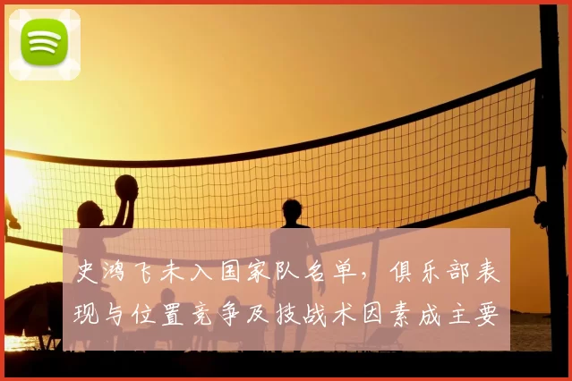 史鸿飞未入国家队名单,俱乐部表现与位置竞争及技战术因素成主要原因